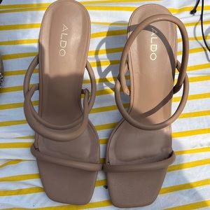 Aldo nude strappy heels